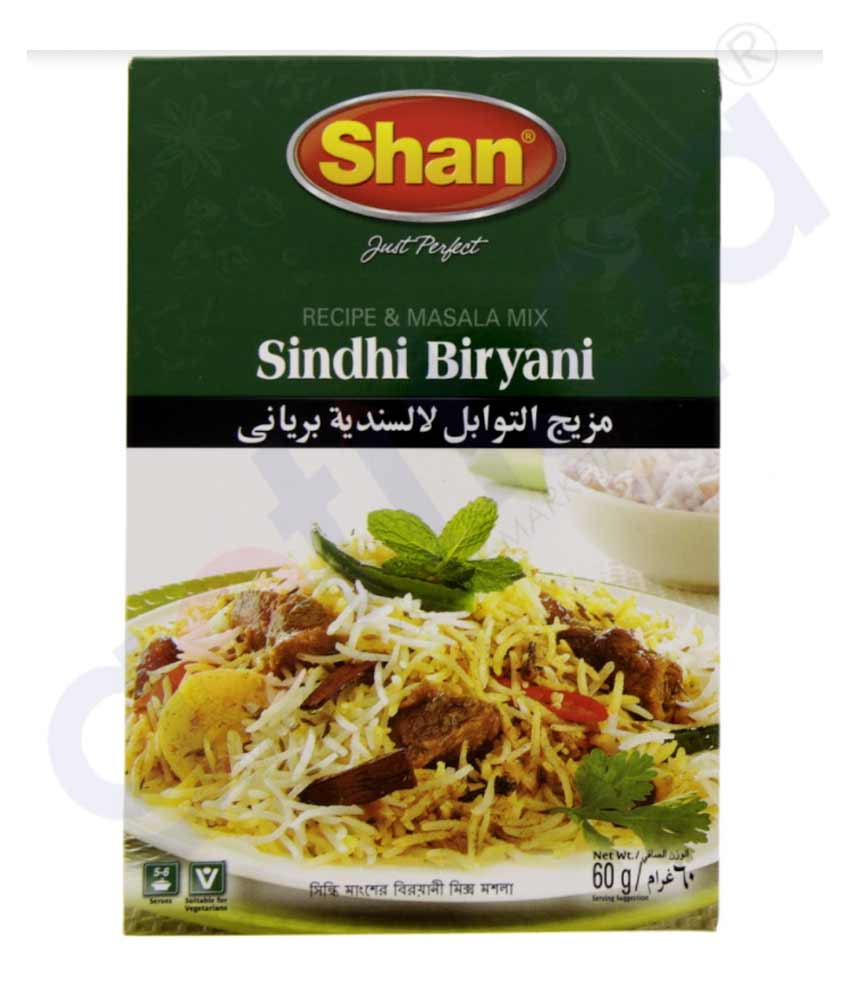 Buy Shan Sindhi Biryani Mix 60gm Online Doha Qatar