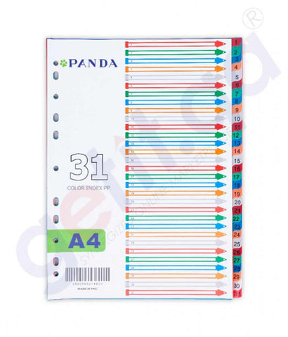 Buy Panda Dividers 1-31 Color PP With Printing Doha Qatar