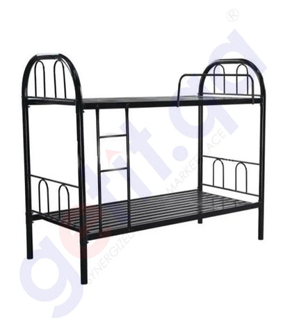 BUY STEEL BUNK BED 90CM X 90CM BLACK STRIPES MADE IN CHINA IN QATAR | HOME DELIVERY WITH COD ON ALL ORDERS ALL OVER QATAR FROM GETIT.QA  