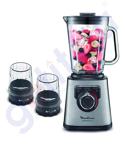 BUY MOULINEX PERFECT MIX BLENDER, BLACK/SILVER, / 2L GLASS JAR STRONG BODY,1200W, 28000RPM, STAINLESS STEEL FINISH,ICE CRUSH, SMOOTHIE AUTO CLEAN LM815D2 IN QATAR | HOME DELIVERY WITH COD ON ALL ORDERS ALL OVER QATAR FROM GETIT.QA