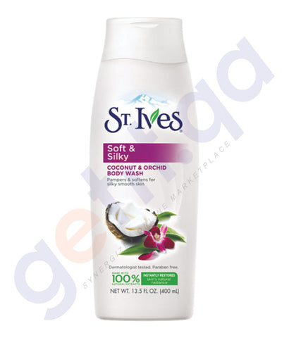 BUY ST.IVES 400ML SOFT & SILKYCOCONT & ORCHID BODY WASH IN QATAR