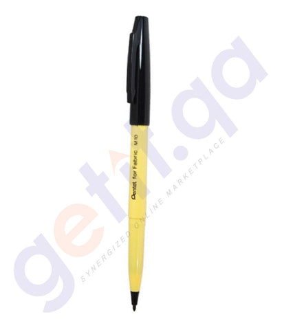 BUY PENTEL MARKER FOR FABRIC BK - PACK OF 12 BLACK - PE-M10-A ONLINE IN QATAR