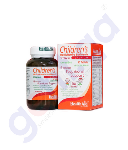 BUY HEALTH AID CHILD MULTIVITAMINS AND MINERALS 30 TABLETS IN QATAR | HOME DELIVERY WITH COD ON ALL ORDERS ALL OVER QATAR FROM GETIT.QA