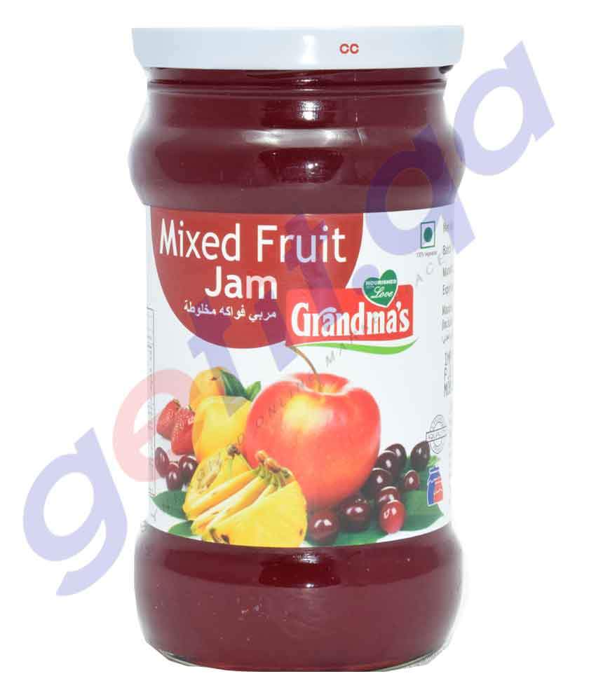 BUY GRANDMAS MIXED FRUIT JAM - 350GM IN QATAR | HOME DELIVERY WITH COD ON ALL ORDERS ALL OVER QATAR FROM GETIT.QA