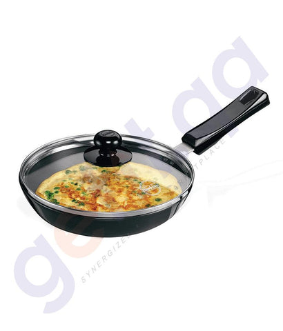 BUY HAWKINS FRYING PAN - 22 CM DIAMETER WITH GLASS LID- L07 IN QATAR | HOME DELIVERY WITH COD ON ALL ORDERS ALL OVER QATAR FROM GETIT.QA