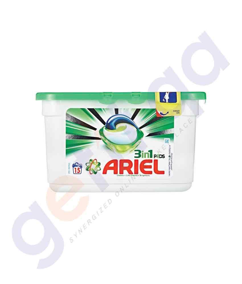 Laundry Detergents - ARIEL 15 PIECES POWER CAPSULES REGULAR 27GM