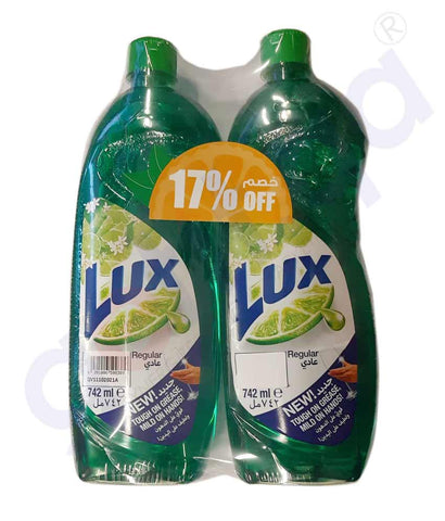LUX SUNLIGHT DISH WASH 742ML REGULAR TWIN PACK @17% OFF