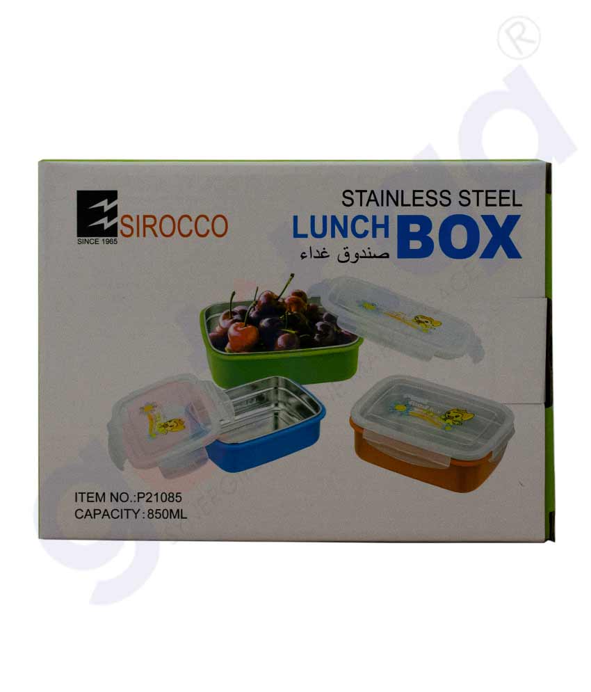 Buy Sirocco Steel Lunchbox P21085 850ml Price in Doha Qatar