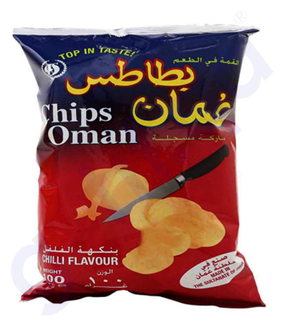 Buy Chips Oman Chilli Flavour 100g Online in Doha Qatar
