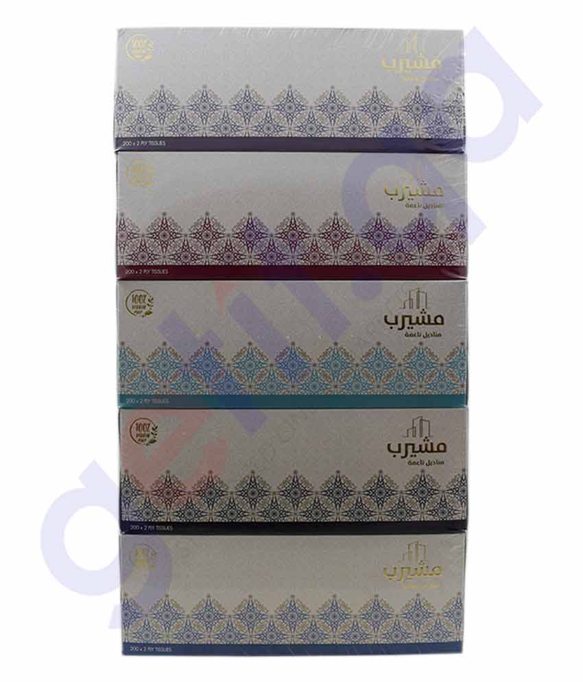 Buy Msheireb Tissue 200s 2ply 5pcs Price Online in Doha Qatar
