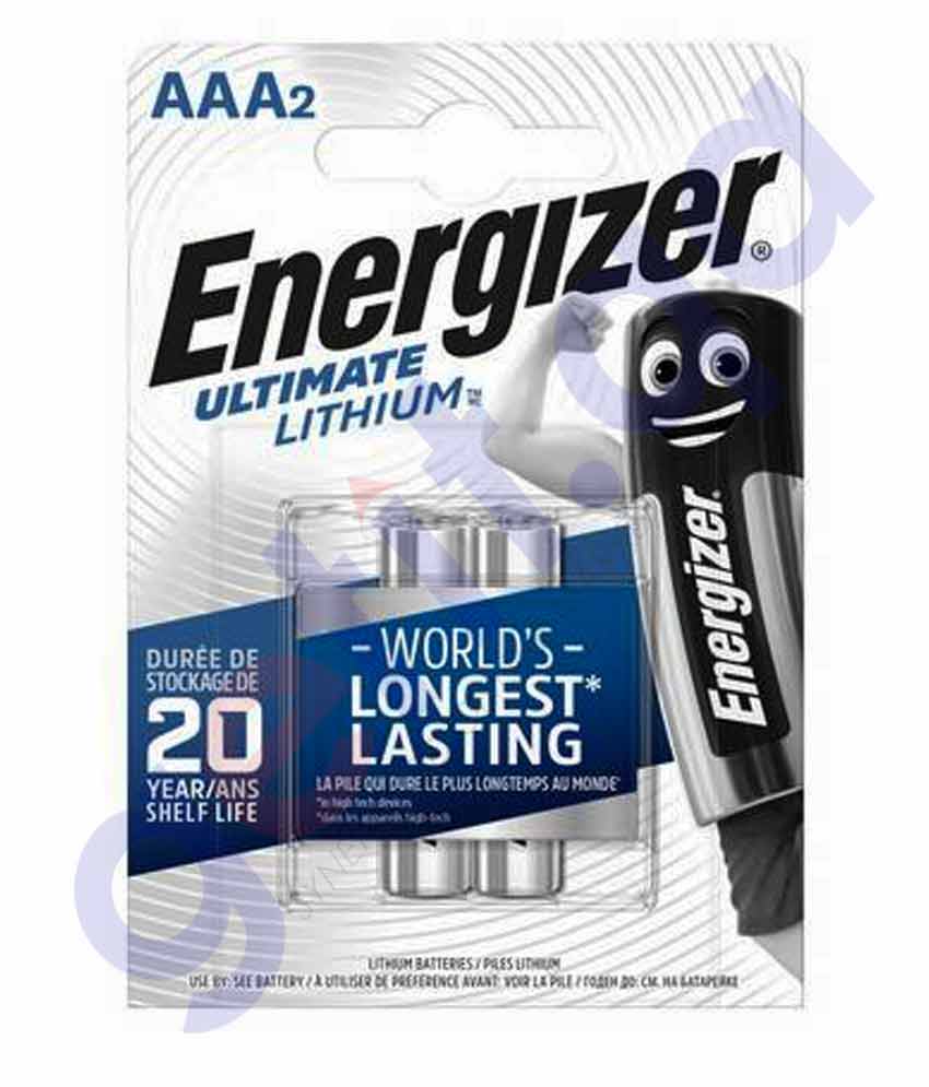 Buy Energizer Ultimate Lithium AAA BP2 Online in Doha Qatar