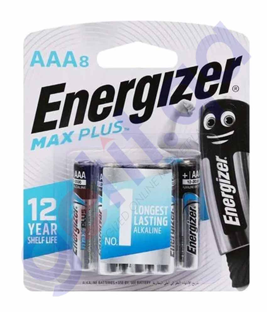 Buy Energizer Max Plus Alkaline AAA BP8 Online in Doha Qatar