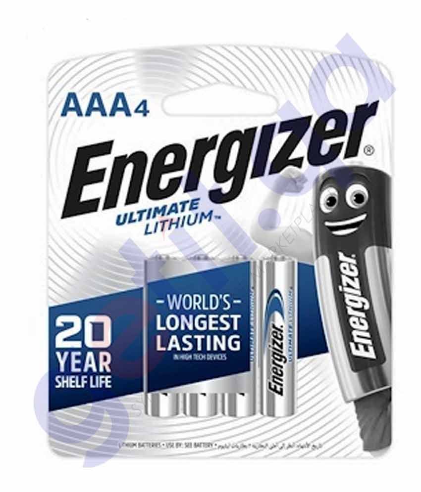 Buy Energizer Ultimate Lithium AAA BP4 Online in Doha Qatar