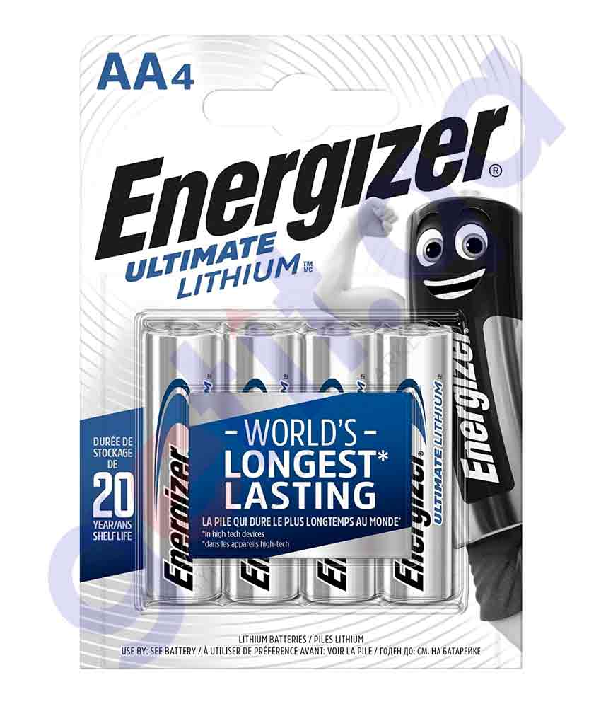 Buy Energizer Ultimate Lithium AA BP4 Online in Doha Qatar