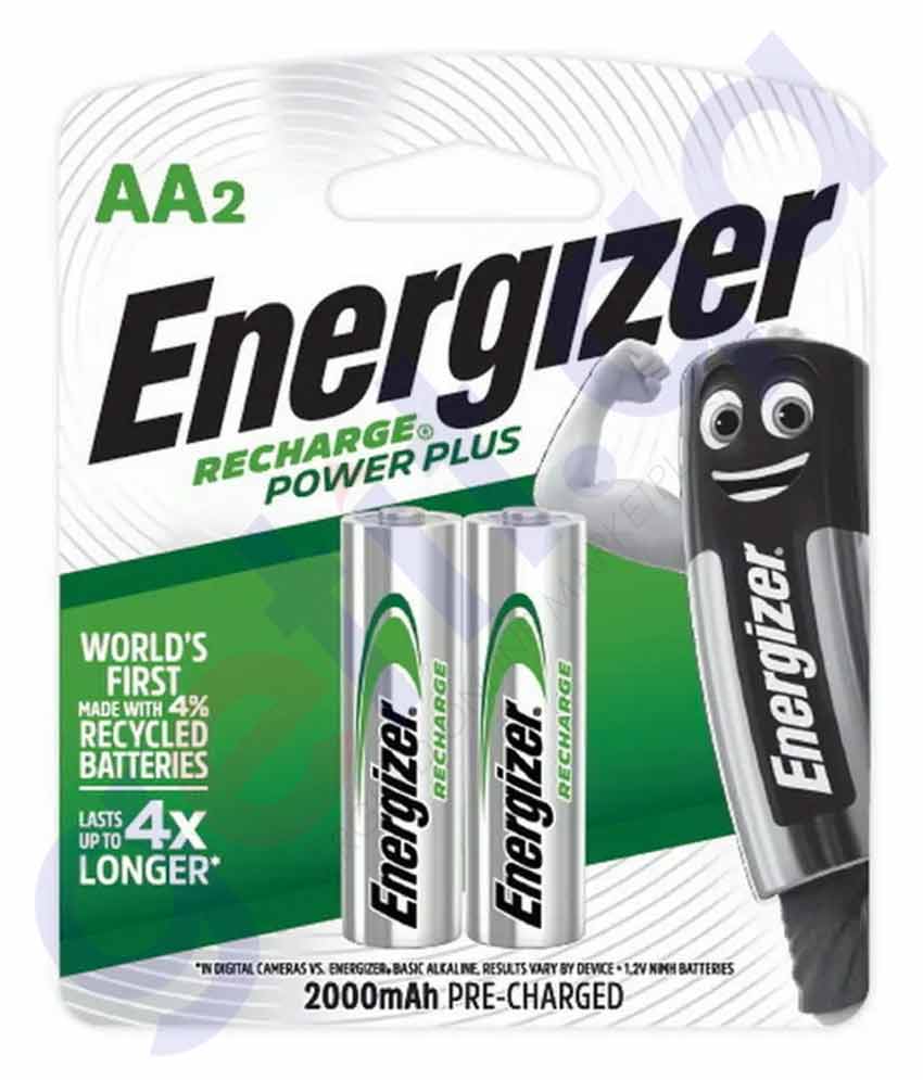 Buy Energizer Recharge Power Plus NH15 AA BP2 Online Doha Qatar