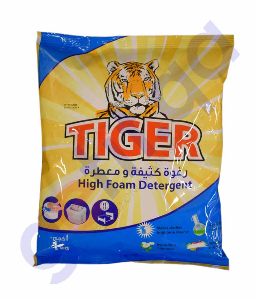 Buy Tiger High Foam Detergent Powder 1kg Price Online Doha Qatar