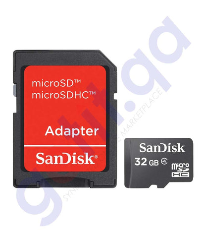 SANDISK MICRO SD + ADAPTER CLASS 4 32GB SDSDQM-032G-B35A