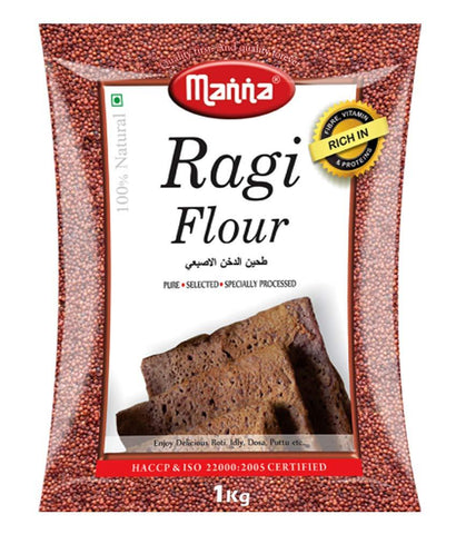 BUY MANNA PLAIN RAGI FLOUR 1KG IN QATAR | HOME DELIVERY WITH COD ON ALL ORDERS ALL OVER QATAR FROM GETIT.QA