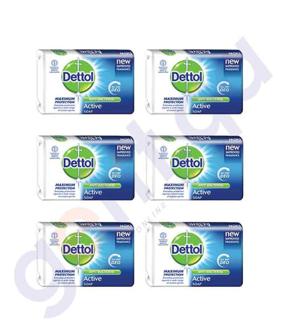 SOAP - DETTOL SOAP (6 PCS) ACTIVE 105GM