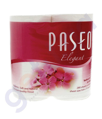 TISSUES - PASEO ELEGANT TOILET TISSUE 4 ROLL WHITE