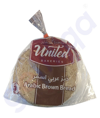 Buy United Bakers Arabic Brown Bread 3Pcs in Doha Qatar