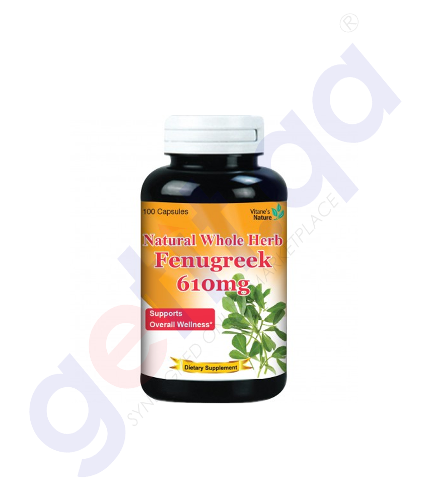 GETIT.QA Buy VITANE'S NATURE NATURAL WHOLE HERB FENUGREEK 610 MG 100 TABLETS Doha Qatar