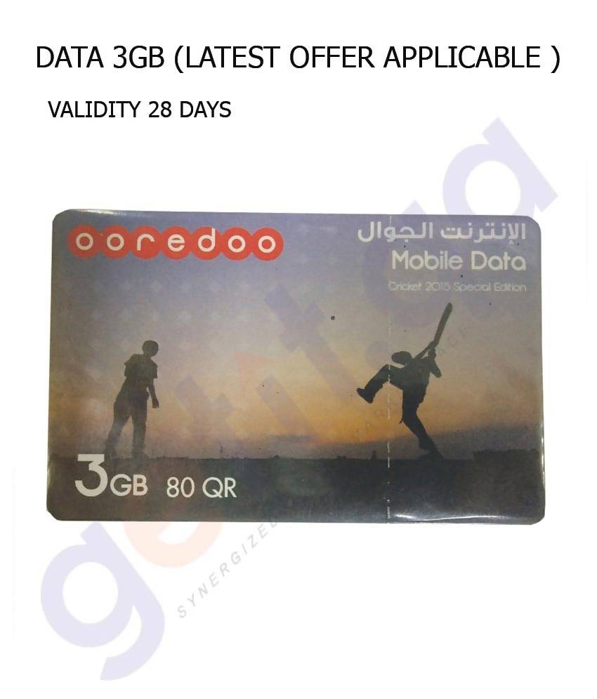 OOREDOO DATA CARD 3GB